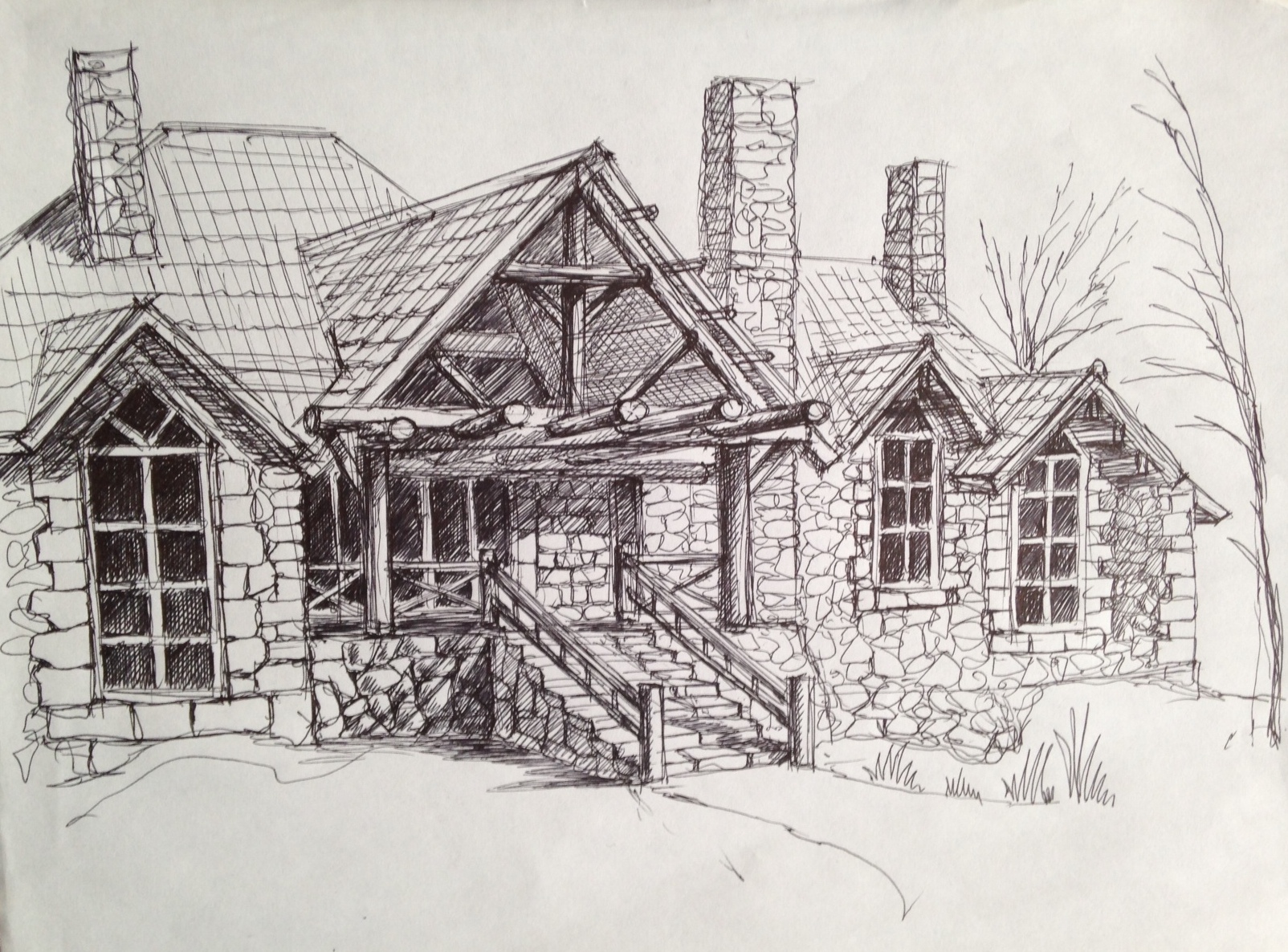 Architectural Sketches - Ovsep Paintings - Atlanta, GA